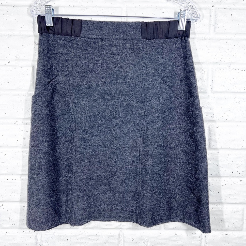SPARROW Grey Wool mini Skirt